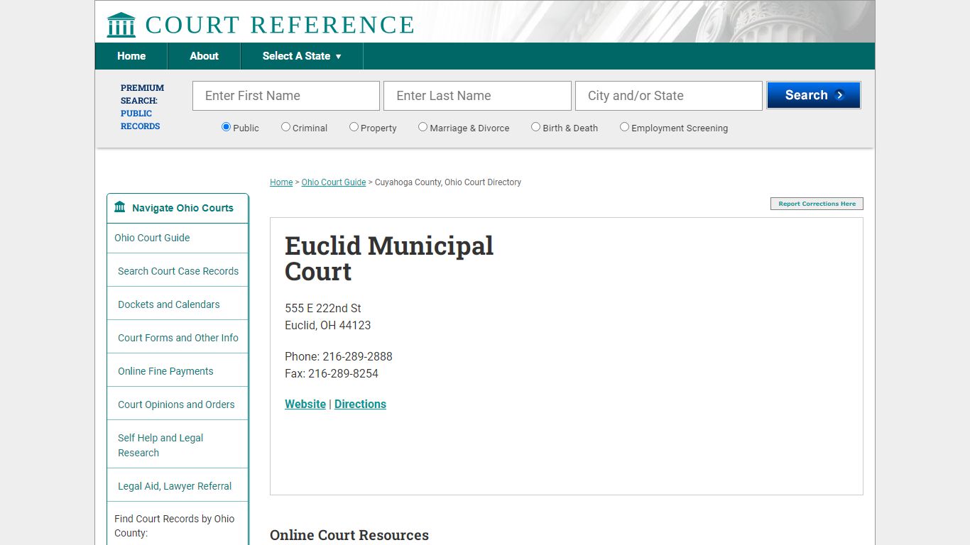 Euclid Municipal Court - Court Records Directory